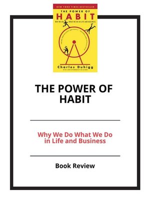 cover image of The Power of Habit
